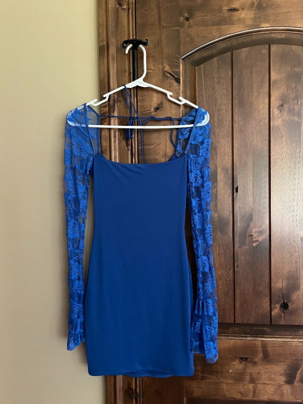 Lucy in the Sky Floral Long Sleeve Dress in Blue
